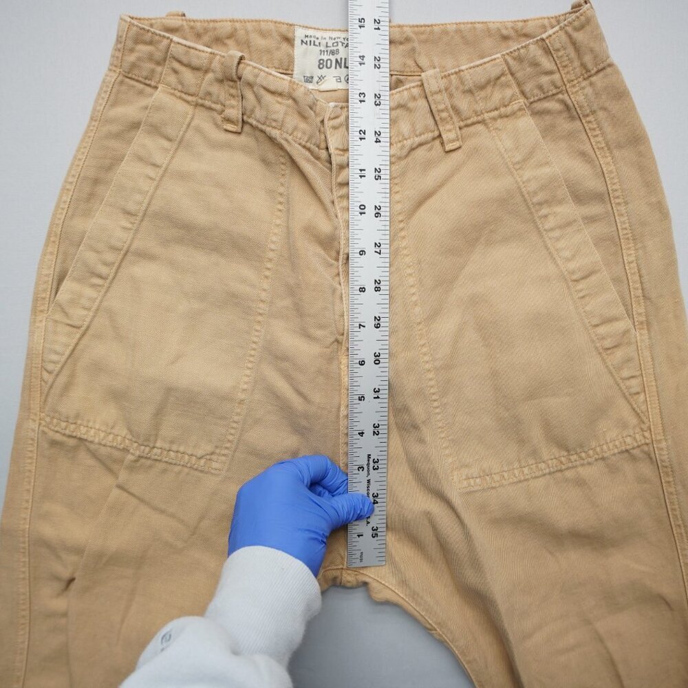 Nili Lotan Luna Pants Drop Crotch Linen Blend Trousers Size 0 - Picture 9 of 11